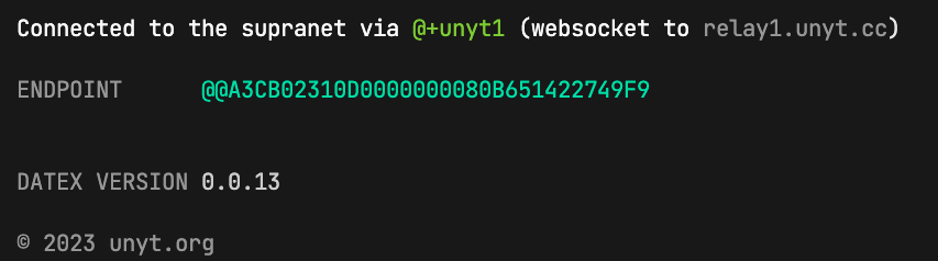 Supranet connection info